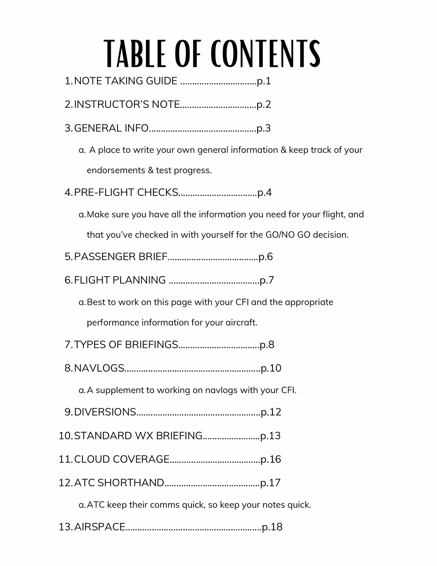 The Aviator’s Notebook PT. II