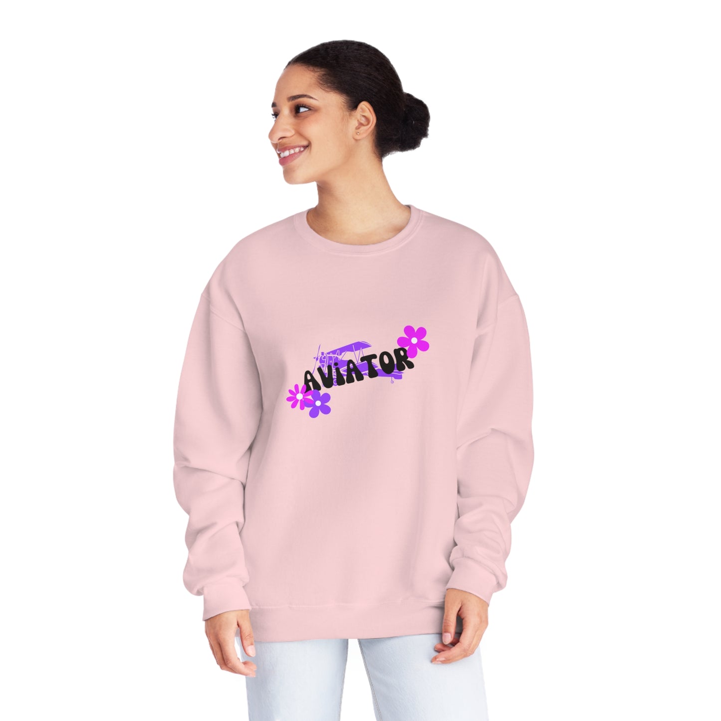 Retro Aviator Pilot Crewneck Sweatshirt