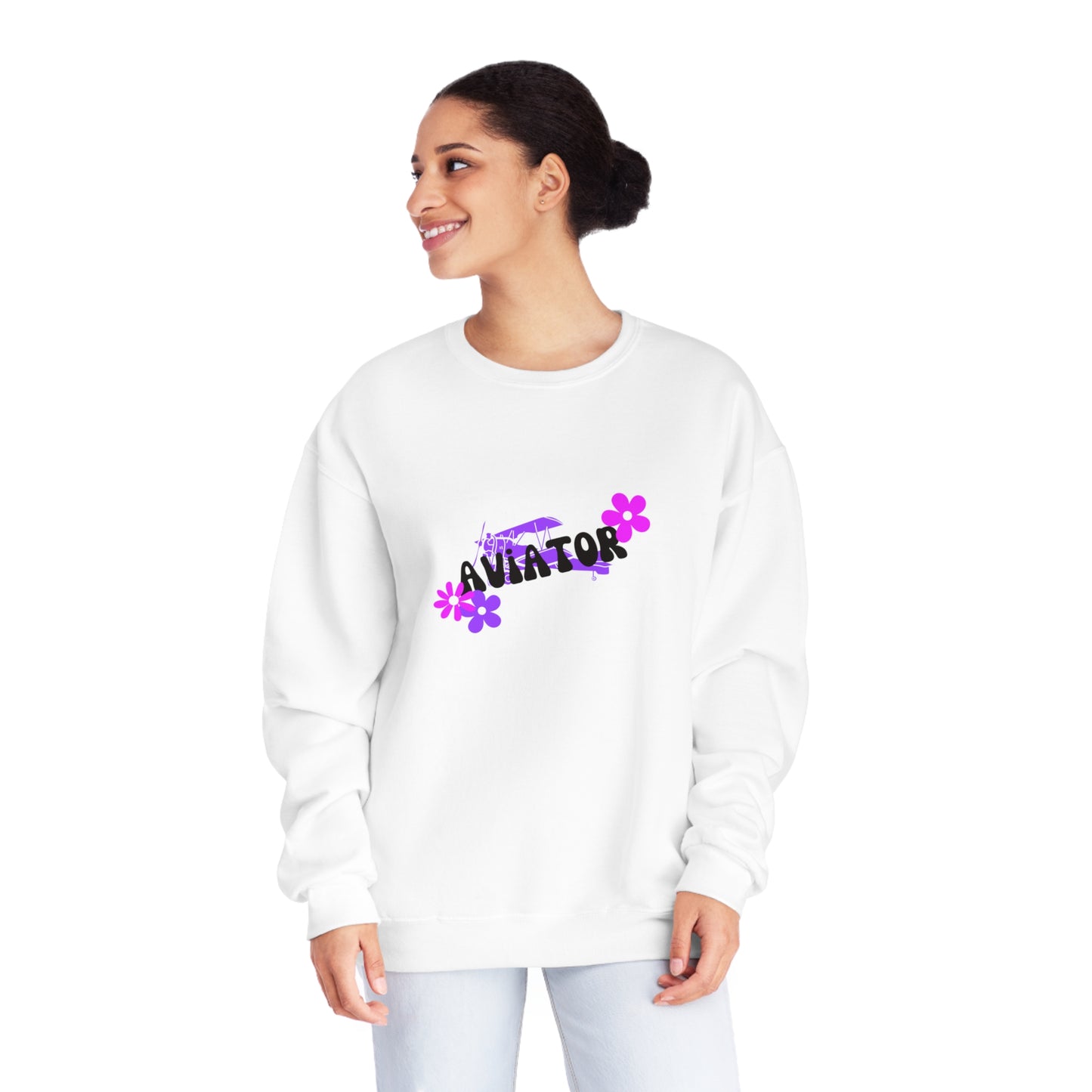 Retro Aviator Pilot Crewneck Sweatshirt